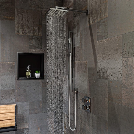 Alfi Brand Polished Chrome 2 Way Thermostatic Sqr Shower Set AB2830-PC